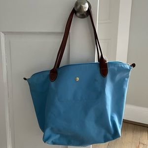 Blue longchamp tote